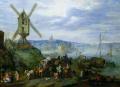 [River Landscape with Windmill]