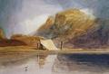 [A Mountainous Lake with a Tent]