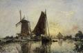 [In Holland, Ships near a Mill]