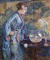 [Girl in Blue Kimono]