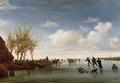 [Dutch Landscape with Skaters]