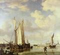 [Dutch Vessels Inshore and Men Bathing]